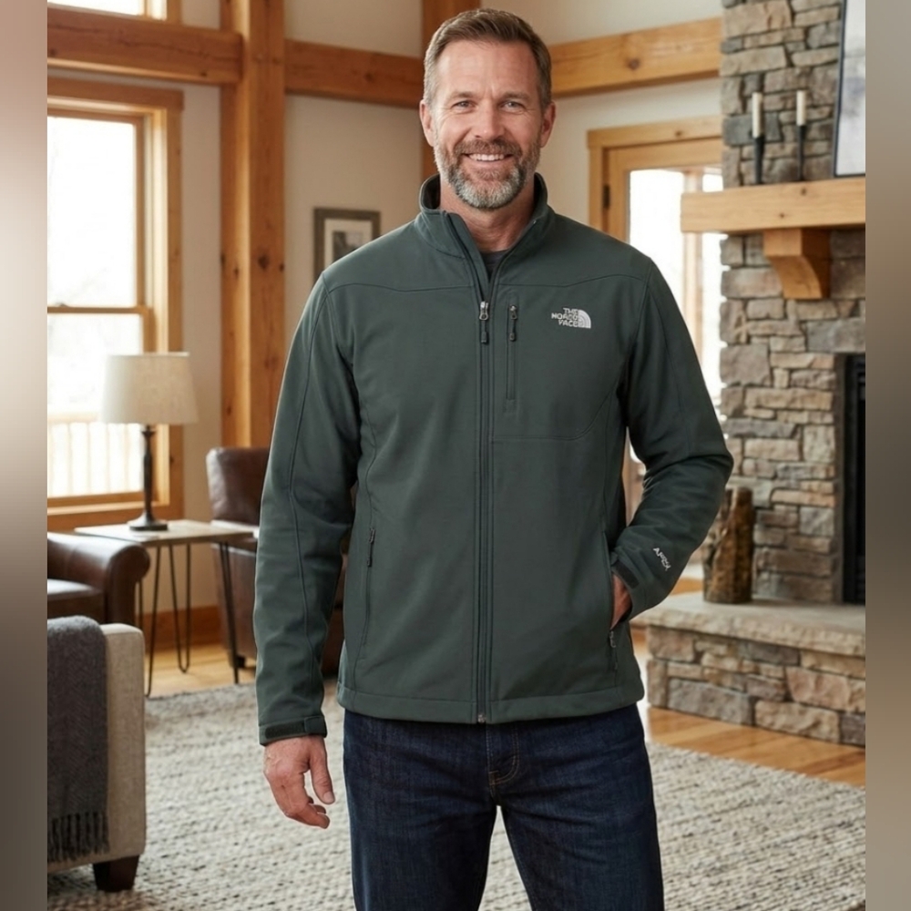 🔥The North Face Men's Apex Black Jacket Sz XXL